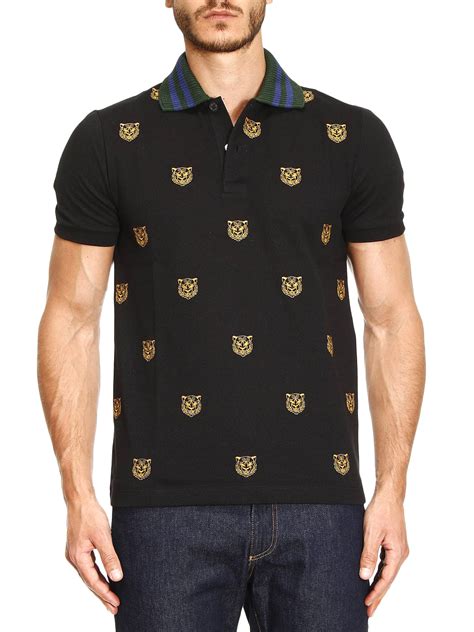 black polo with tiger gucci